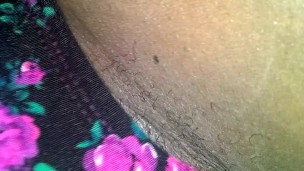 Hold my panties to the side, while I rub my fat pussy please??