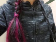 Tampon String Piss On The Floor In The Gym Shower 11/16