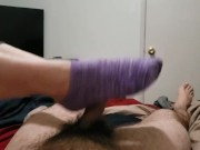 She wakes me up with a handjob blowjob and sockjob 14/16