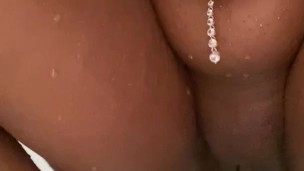 Dildo play in shower