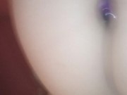 Dutchie plays with her new butt plug