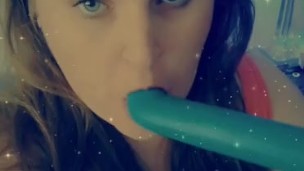 Lexi sucking her toy 