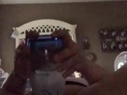 Rain  bottle play time 