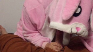 Yiff in bunny and bear pajama onesies with oral creampie - RedTube