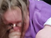 Bbw milf glasses blowjob to neighbors teen stepson in my car cum all over 12/16