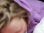 Bbw milf glasses blowjob to neighbors teen stepson in my car cum all over 9/16