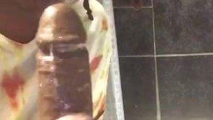 Sloppy Head on HUGE Dildo