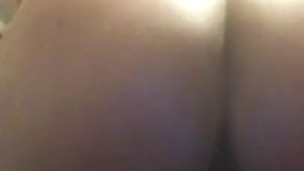 Riding my HUGE dildo