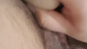 Needy slut fucks his boy cunt in the bath