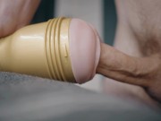 Big white dick penetrating fleshlight and thick cum 6/16