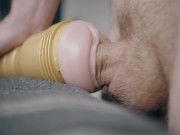 Big white dick penetrating fleshlight and thick cum 7/16