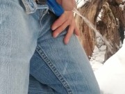 Peeing in the snow