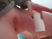 Pissing Onto A Toilet Tube 5/16