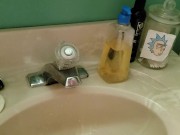 Nasty Milf Pisses In Bathroom Sink Before Bed 7/16