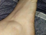 Stretching my wiggling sexy  toes