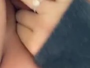 Fingering my pussy at work