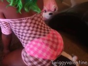 Ebony Teen Eats at Panda Express 2/16