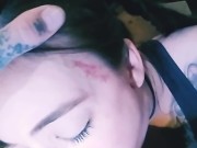 Super hot sloppy deepthroat from blue eyed wife