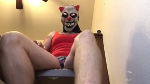 RETRO VID: Crossdressing Clown Feet Worship POV