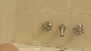 Cumming in my stepmom's bathtub