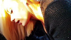 This blonde sucked me hard until I'd cumed on her face