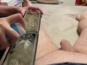 Czech MILF Wife use Tenga Flashlight to tease hubby until big orgasm 1/16