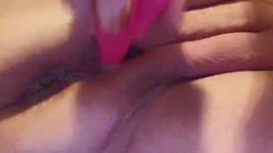 Making my chubby pussy squirt before toying my ass