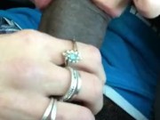 Cougar gives blowjob in car for 6/16