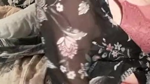 BBW It takes 2 hands to hold 1 giant boob, trying on new lingerie