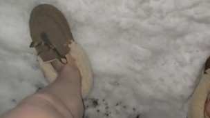 Nice Yellow Morning Pee In Snow