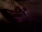 Rubbing my soaked sticky pussy and sensitive clit is making me moan softly