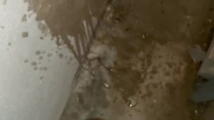 Arab Male Peeing in closed down factory. عربي يتبول 