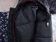 Winter Blowjob and Sex With a  Cute Girl In a Fur Coat - Swallow Cum 3/16