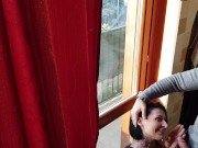 Sesso con gatto guardone davanti alla finestra 6/16