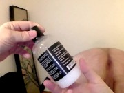 I open his mancunt with my large hands and some toys 1/16