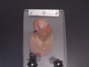 Close Up Urethral Sounding With Blocked Cumshot Trying To Fit That Pinky In