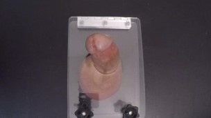 Close Up Urethral Sounding With Blocked Cumshot Trying To Fit That Pinky In
