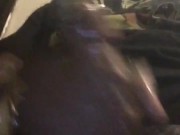 Dark skin BBC unloads huge cumshot very creamy!!!!