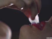 ♥ MarVal - Very Erotic Video With Body Parts Closeup And Ice Cube Playing ♥ 4/16