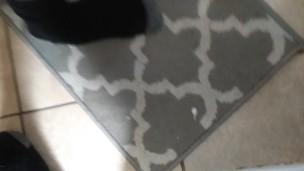 I CUMMED ON THE TOP OF MY TOILET SEAT LEG AND FLOOR