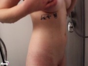 Girl Masturbate and Hardcore Dogging Sex in the Shower - Cumshot 3/16