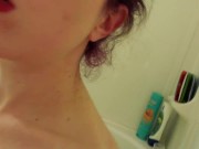 Getting A Sweaty Nipple Erection In The Tub 6/16