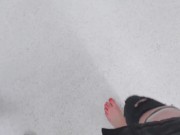 Public foot tease  6/16