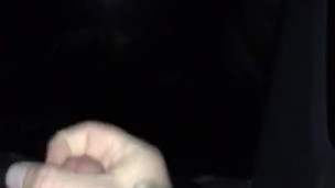 Jacking off cock in 18wheeler