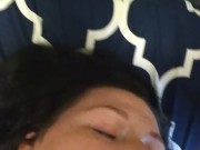 Pregnant and Horny MILF gets a facial  16/16