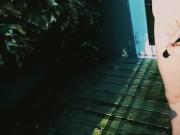Naked in the garden with the neighbour in the window pt2