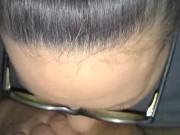 Stepsister 100% sucks a nut out his dick easy  7/16