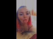 POV white girl gives deepthroat blowjob! Cum for me daddy! 6/16