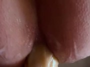 Long dildo pegging 7/16