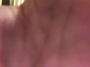 Cute fat ass teen pees in her tight blue jeans
